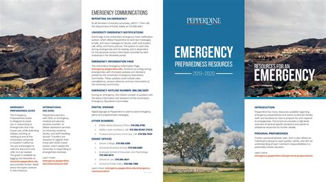 Pepperdine Emergency Preparedness Brochure By Pepperdine University Issuu