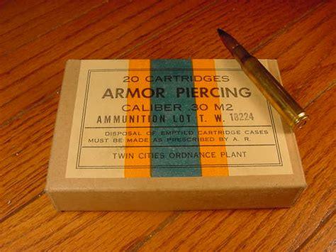 Box Of Usgi Caliber 30 M2 30 06 Springfield Armor Piercing Rounds 30 06 Springfield For