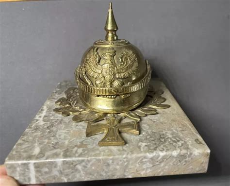 Original German Ww2 Ww1 Desktop Prussian Pickelhaube Eur 21438