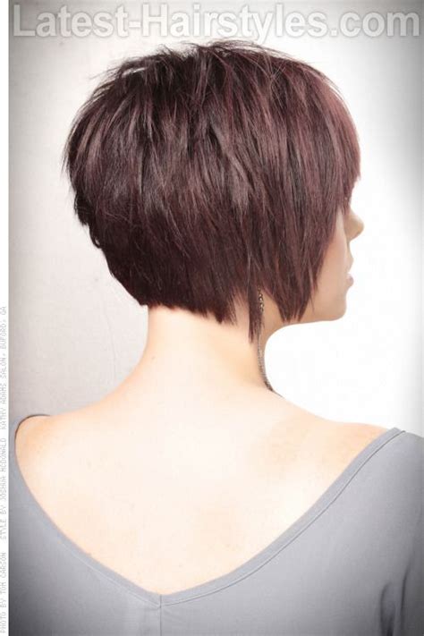 Short Layered Bob Haircut Back View Jelitaf