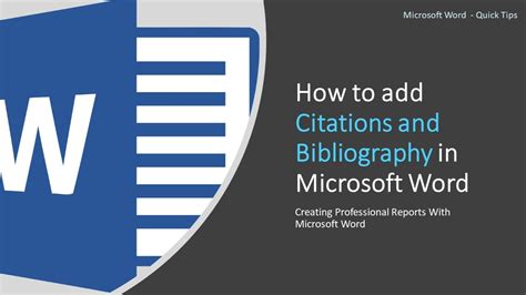 How To Add Citations And Bibliography In Microsoft Word Bpwebs