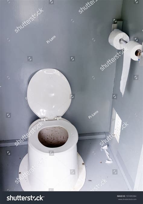 Campground Pit Toilet Outhouse Inside White Stock Photo 197495384 ...