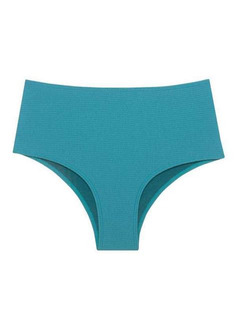 Biquíni Calcinha She Hot Pant Texturas Azul Médio Mash