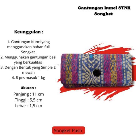 Jual Songket Pash Gantungan Kunci Stnk Songket Khas Palembang