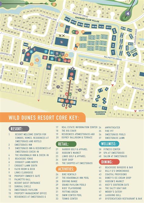 Map Of Wild Dunes Resort - Ailina Laurette