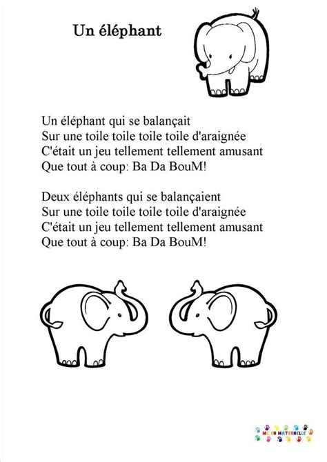 un éléphant qui se balançait Comptines Chansons comptines