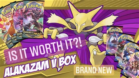 Alakazam V Box And Darkness Ablaze 2 Pack Blister Opening YouTube