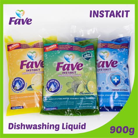 Fave Dishwashing Liquid Kit 900g Honey Lemon 6x Antibacterial