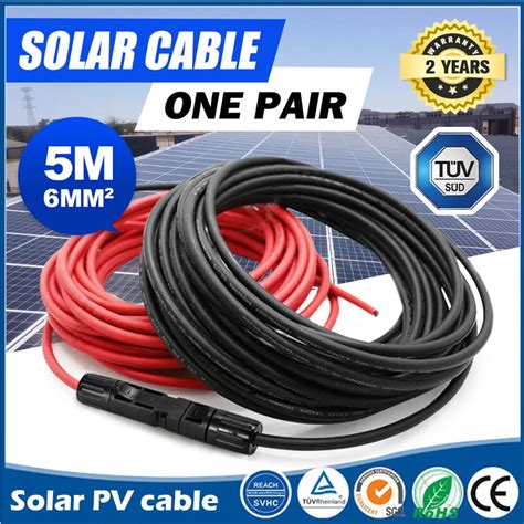 Solar Panel Extension Cable Red Black Tinned Copper Double Sheathed