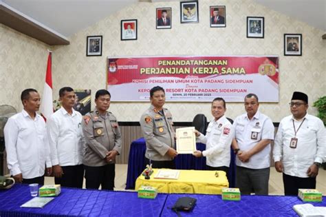 Sukseskan Pemilu 2024 Kpu Dan Polres P Sidimpuan Teken Mou