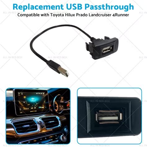 Replacement Usb Passthrough Suitable For Toyota Hilux Prado Landcruiser 4runner 17 59 Picclick Au