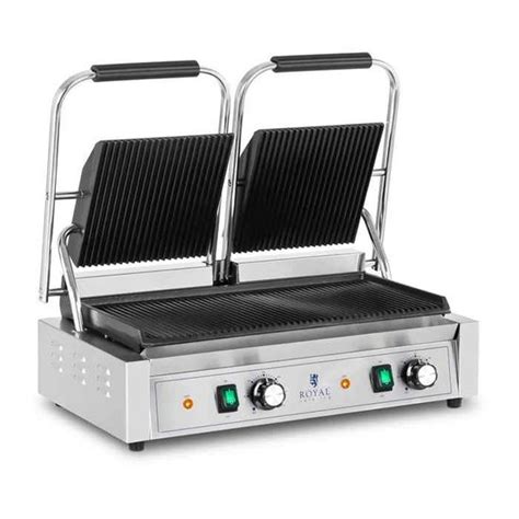 Grill Rainuré Double Panini Sandwich Barbecue Électrique 3600 W 230V