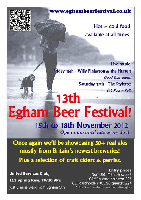 Beers, Steam and Nationals: 13th Egham Beer Festival - info