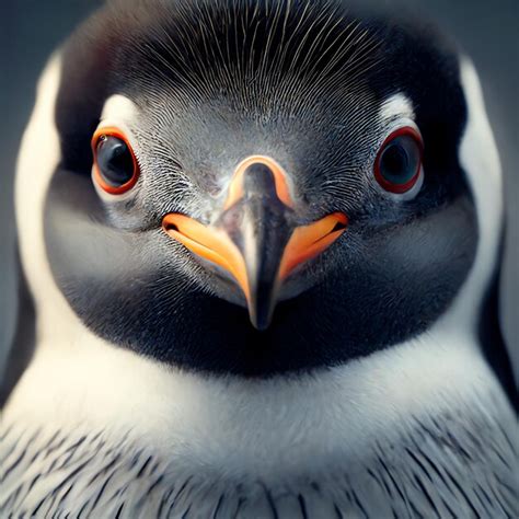 Premium Photo | A close up of a penguin's face