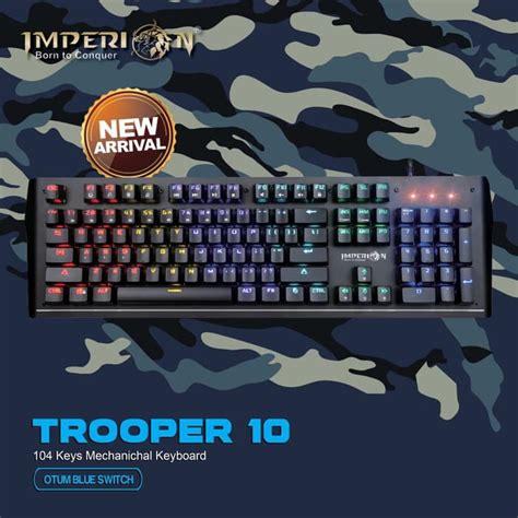 Jual Keyboard Gaming Imperion Trooper 10 KG M10F Mechanical RGB Mirip