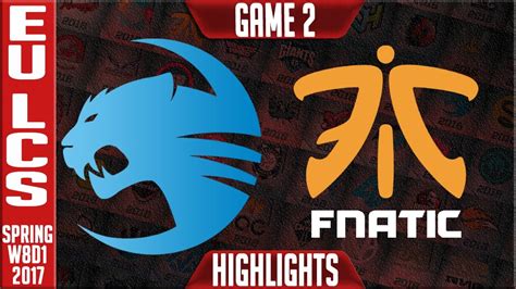 Fnatic Vs Roccat Game Highlights Eu Lcs W D Spring Fnc Vs