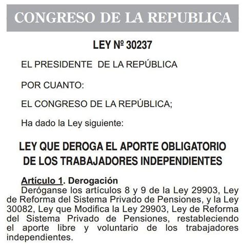 Hoy Se Oficializó La Derogatoria De Aporte Obligatorio De