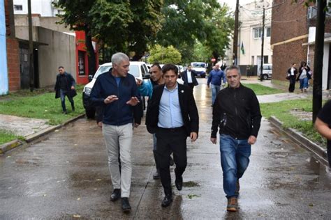 Temporal Kicillof recorrió dos distritos y la Provincia despliega