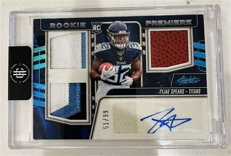 Absolute Tyjae Spears Rookie Premiere Spectrum Rookie Patch Ball