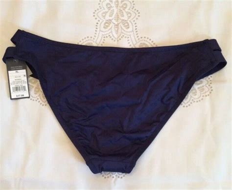 Womens Mossimo Navy Blue Bikini Swimsuit Hipster Bottoms Xl Nwt