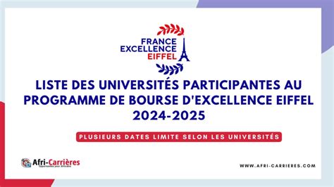 Universit S Participantes Bourses Eiffel En France