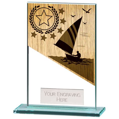 Mustang Sailing Jade Glass Award Mm Rockingham Trophies