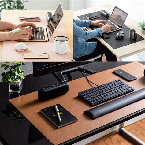 Leather Desk Pad Protector, Mouse Pad, Office Desk Mat