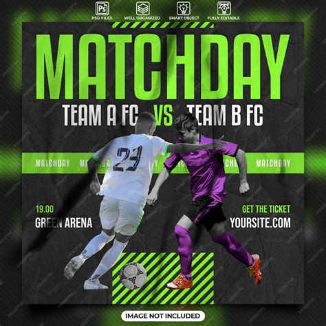 Premium Psd Football Matchday Poster Template