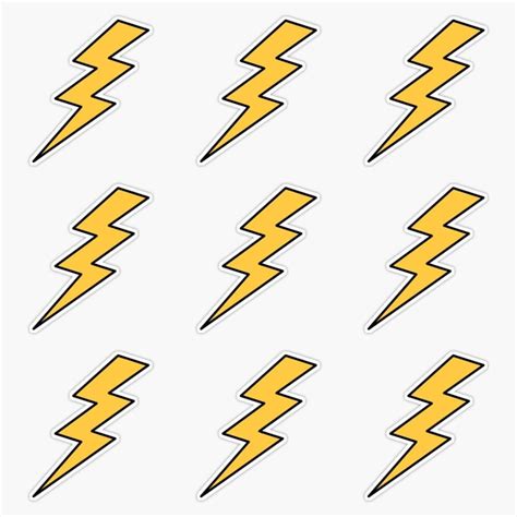 Lightening Bolt Pack Of Sticker Vinyl Waterproof Sticker