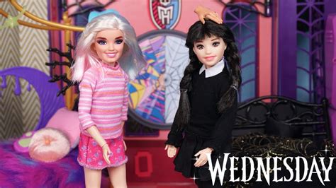 Barbie Wednesday Addams Doll Bedroom Morning Routine YouTube