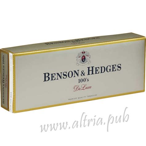 Benson Hedges 100 S DeLuxe Box Cigarettes Altria Pub Shop Online