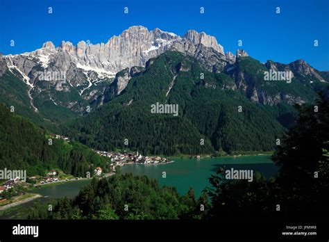 Lago Di Alleghe Crowned By The Impressive Monte Civetta Alleghe