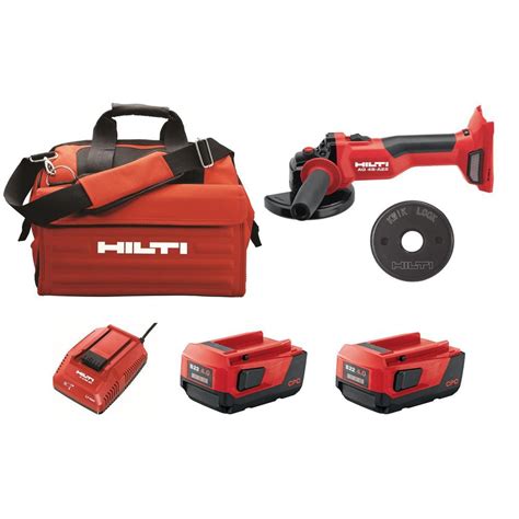 Hilti AG 4S 22 Volt Lithium Ion Cordless 4 1 2 In Brushless Angle