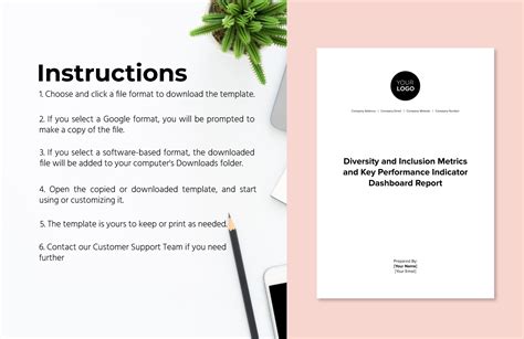 Diversity and Inclusion Metrics and Key Performance Indicator Dashboard Report HR Template in ...