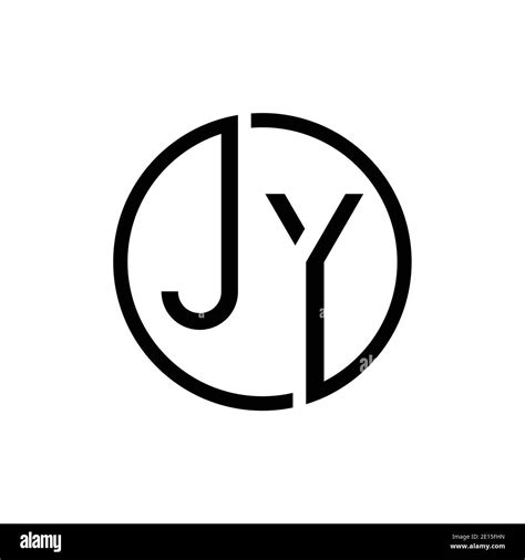 Creative Letter JY Logo Design Vector Template Initial Circle Letter