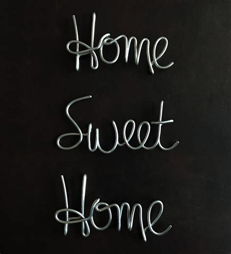 Frase De Parede Arame Home Sweet Home Elo