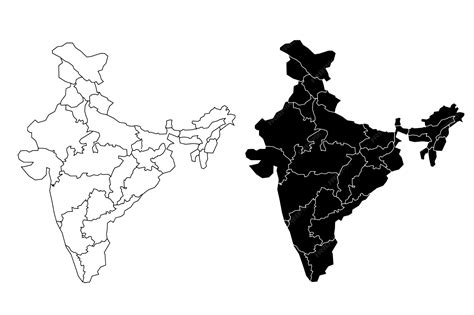 india political map hd blank