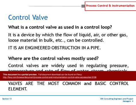 Ppt P Id Instrumentation Control Control Valve Accessories