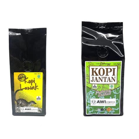 Jual AWI COFFEE Kopi Luwak 100 Gr King Jantan Peaberry 250 Gr