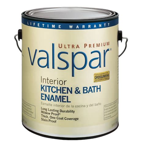 Valspar Ultra Premium 1 Gallon Interior Soft Gloss Kitchen And Bath Tintable Latex Base Paint At