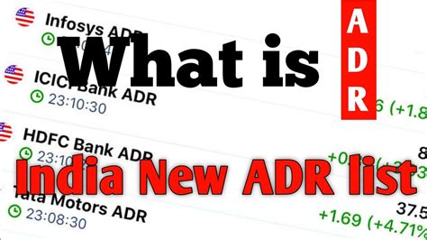 India Adr List Adr Gdr And Idr Explained In Simple Hindi Youtube