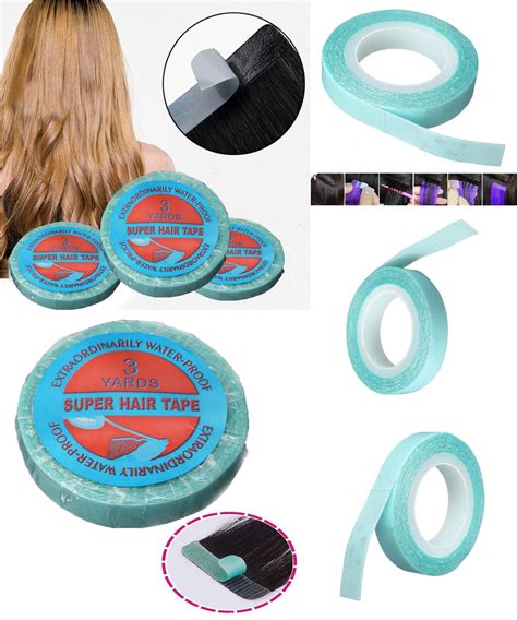 Visit To Buy 1 Roll 0 8cm 3yards Water Proof Hair Tape Double Sided