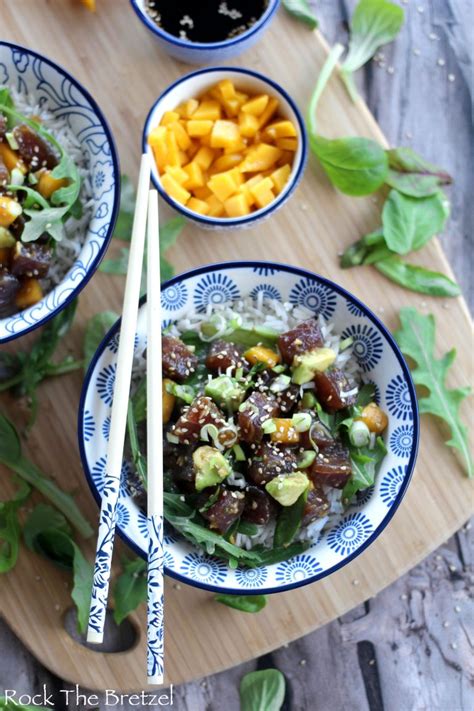 Poke Bowl Au Thon Mangue Et Avocat Rock The Bretzel