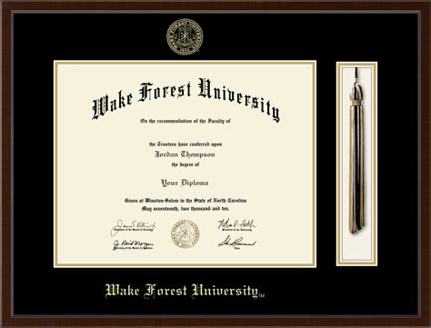 Wake Forest University Tassel Edition Diploma Frame In Delta Item