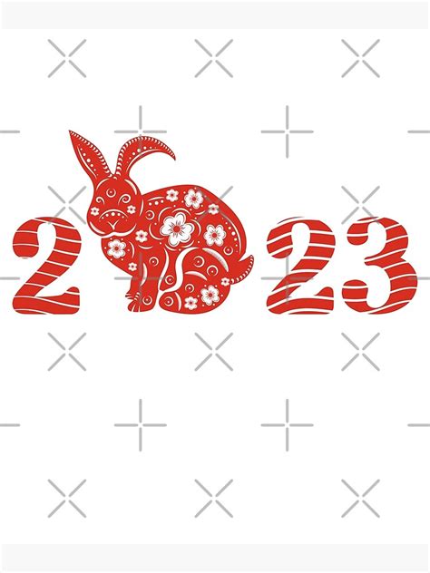 2023 The Year Of The Rabbit Poster For Sale By Aleczka Redbubble