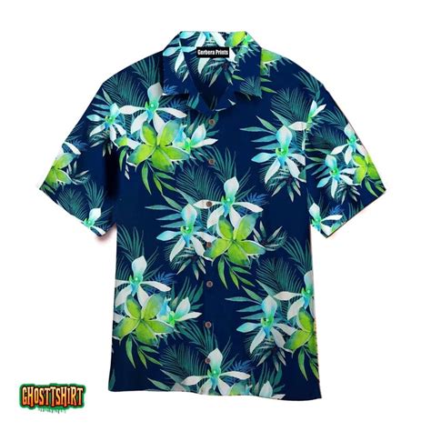 Floral Tropical Pattern Blue Aloha Hawaiian Shirt