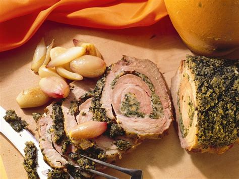 Rolled pork roast with herbs Recipe | EatSmarter