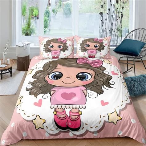 Housse De Couette X Cm Dessin Anim Jolie Fille Parure De Lit