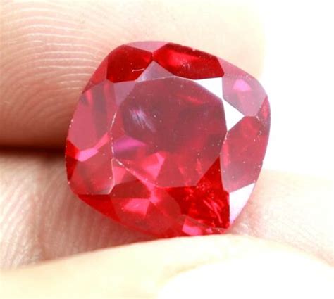 Ct Natural Certified Blood Red Burma Ruby Cushion Cut Loose