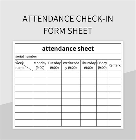 attendance check  form templates  google sheets  microsoft